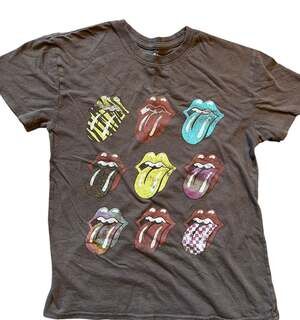 The Rolling Stones T-Shirt Women's Short Sleeve Tongue Graphic Gray Size XS